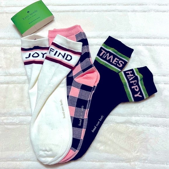 Kate Spade NY 3 Pairs One Size Socks Various Style & Colors - Picture 12 of 15